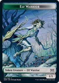 Elf Warrior // Plant Double-Sided Token [Double Masters Tokens]-1