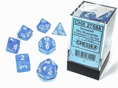 CHX 27586 Borealis Polyhedral Sky Blue/White Luminary 7-Die Set-1