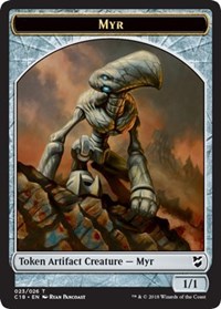 Myr (023) // Thopter (025) Double-Sided Token [Commander 2018 Tokens]-1