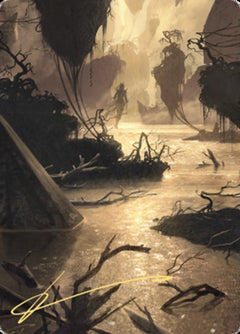Murkwater Pathway Art Card (Gold-Stamped Signature) [Zendikar Rising Art Series]-1