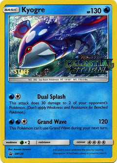 Kyogre (SM129) (Staff Prerelease Promo) [Sun & Moon: Black Star Promos]-1