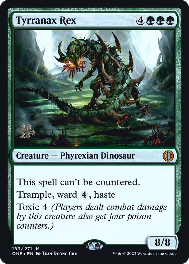 Tyrranax Rex [Phyrexia: All Will Be One Prerelease Promos]-1