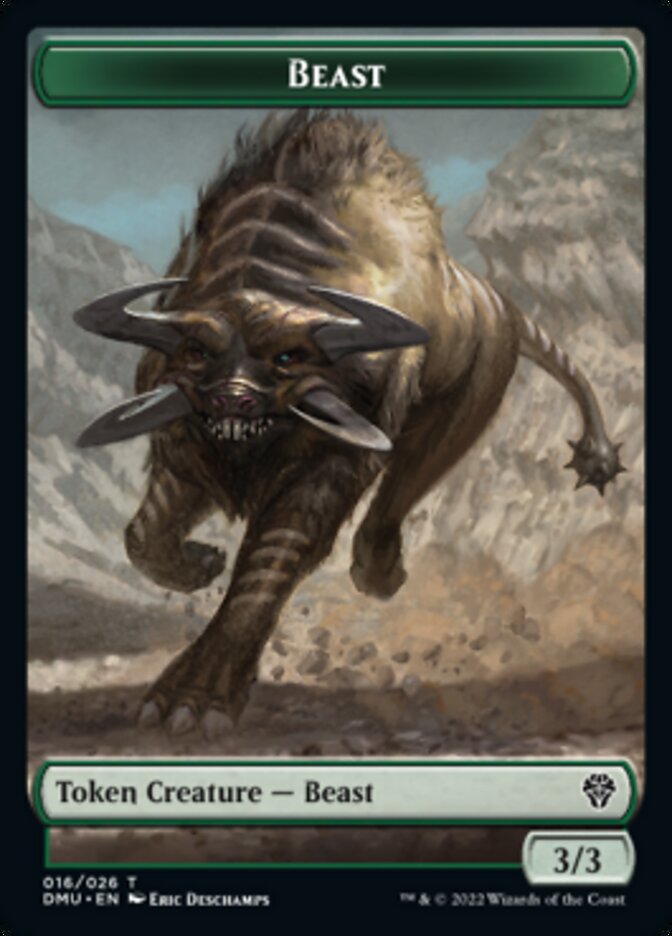 Soldier // Beast Double-Sided Token [Dominaria United Tokens]-2