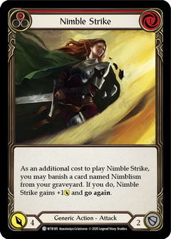 Nimble Strike (Red) [U-WTR185] (Welcome to Rathe Unlimited)  Unlimited Rainbow Foil-1