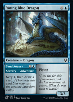 Young Blue Dragon // Sand Augury [Commander Legends: Battle for Baldur's Gate]-1