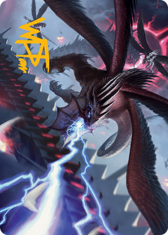 Defiant Thundermaw Art Card (Gold-Stamped Signature) [March of the Machine Art Series]-1