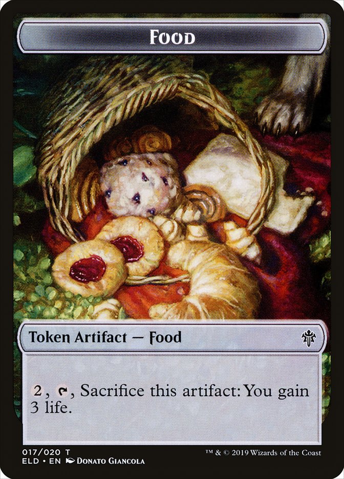Rat // Food (17) Double-Sided Token [Throne of Eldraine Tokens]-2