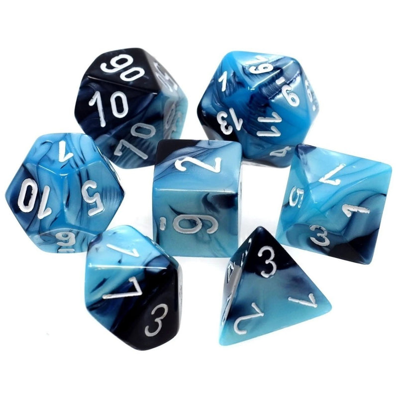 CHX 26446 Gemini Black-Shell/White 7-Die Set-1