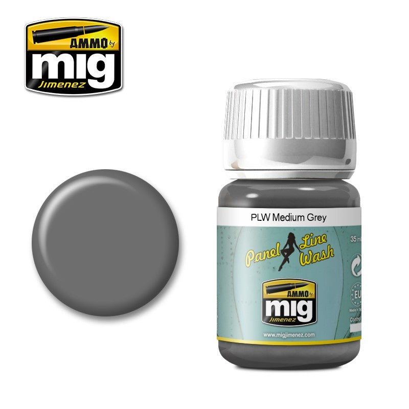 Ammo by MIG Panel Line Wash Medium Grey 35ml-1