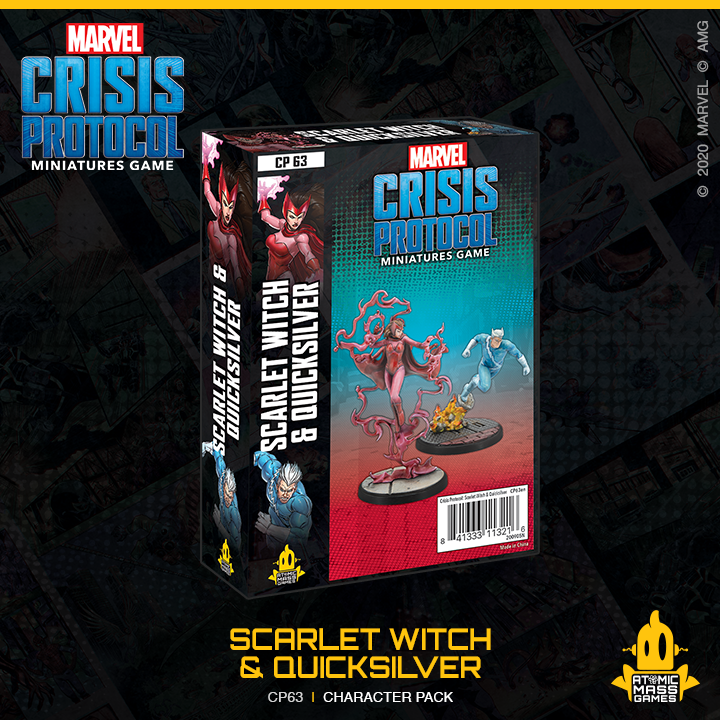 Marvel Crisis Protocol Miniatures Game Scarlet Witch and Quicksilver-1