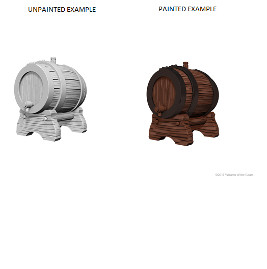 D&D Wizkids Deep Cuts Unpainted Miniatures Kegs-1