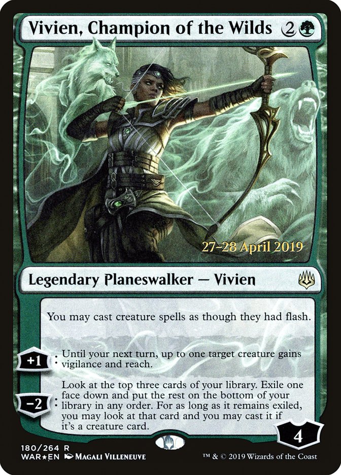 Vivien, Champion of the Wilds [War of the Spark Prerelease Promos]-1