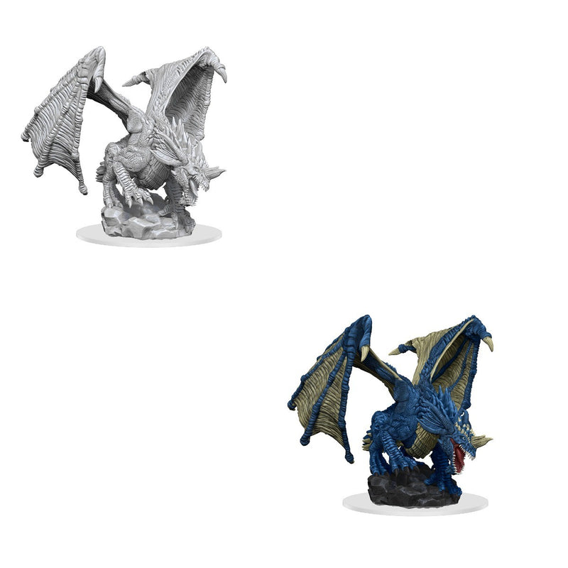 D&D Nolzurs Marvelous Unpainted Miniatures Young Blue Dragon-1