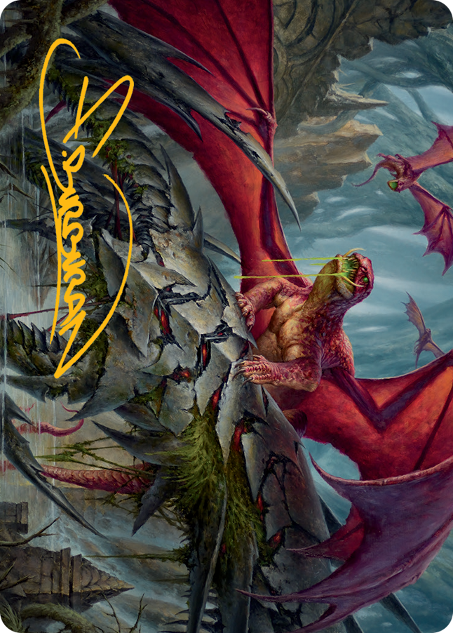 Hoarding Broodlord Art Card (Gold-Stamped Signature) [March of the Machine Art Series]-1