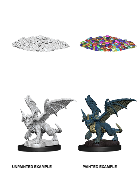 D&D Nolzurs Marvelous Unpainted Miniatures Blue Dragon Wyrmling