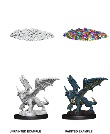 D&D Nolzurs Marvelous Unpainted Miniatures Blue Dragon Wyrmling