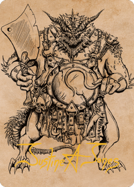 Thrakkus the Butcher Art Card (Gold-Stamped Signature) [Commander Legends: Battle for Baldur's Gate Art Series]-1