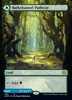 Barkchannel Pathway // Tidechannel Pathway (Borderless Alternate Art) [Kaldheim]-1