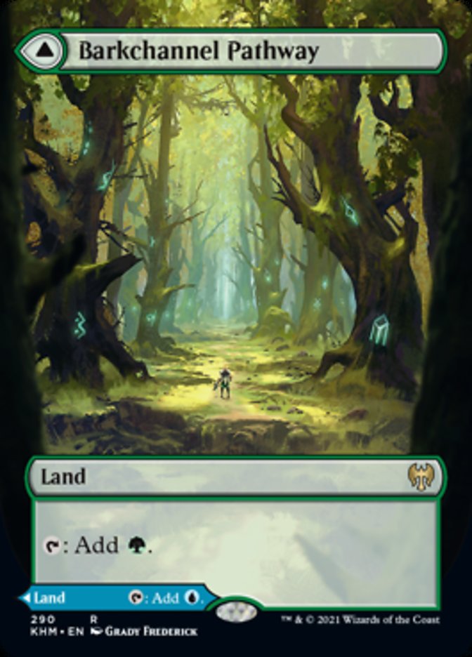 Barkchannel Pathway // Tidechannel Pathway (Borderless Alternate Art) [Kaldheim]-1