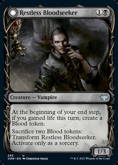 Restless Bloodseeker // Bloodsoaked Reveler (Showcase Fang Frame) [Innistrad: Crimson Vow]-1