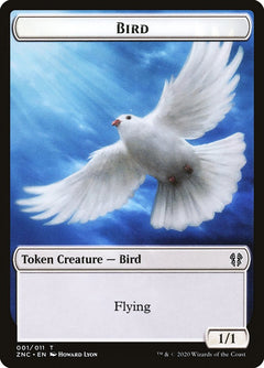 Bird // Kor Ally Double-Sided Token [Zendikar Rising Commander Tokens]-1