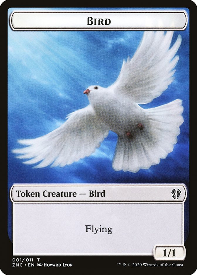 Bird // Kor Ally Double-Sided Token [Zendikar Rising Commander Tokens]-1