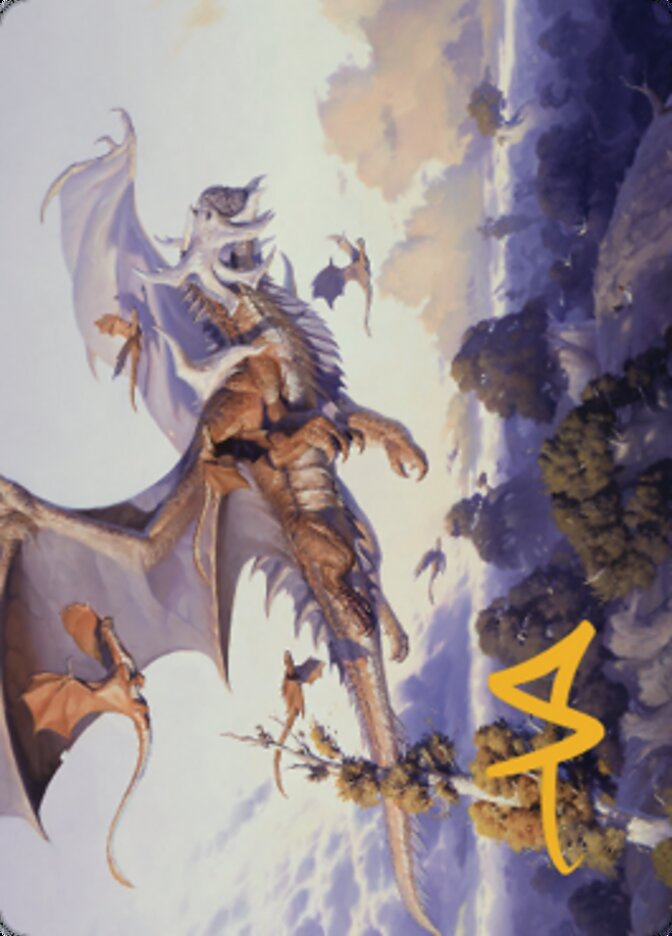 Rith, Liberated Primeval Art Card (Gold-Stamped Signature) [Dominaria United Art Series]-1