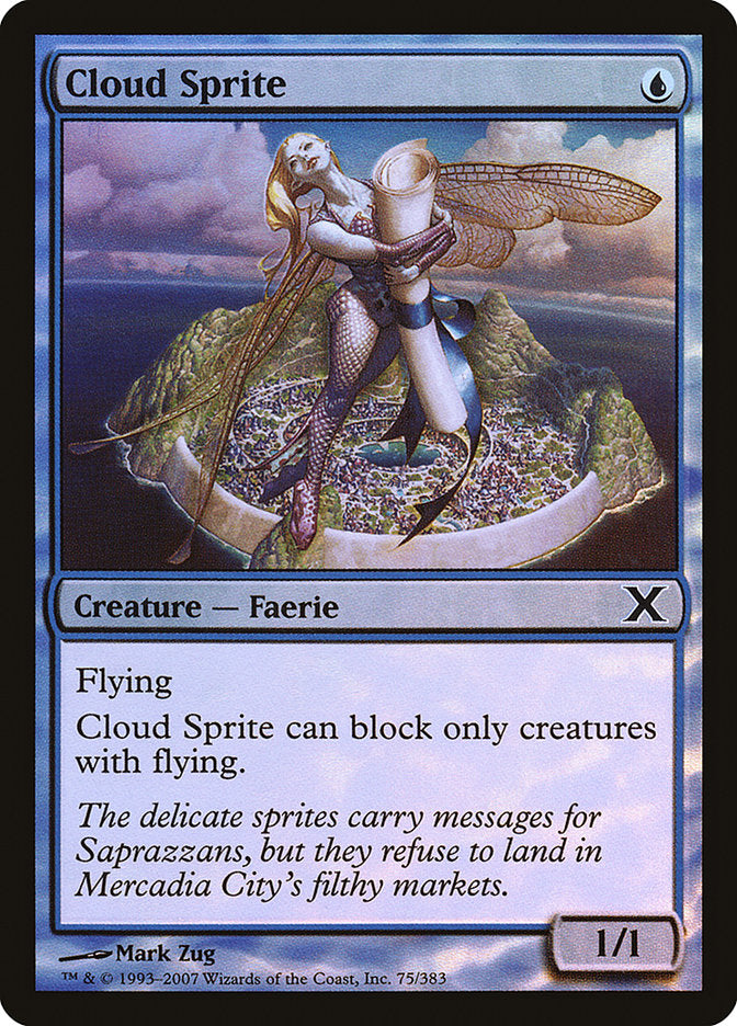 Cloud Sprite (Premium Foil) [Tenth Edition]-1