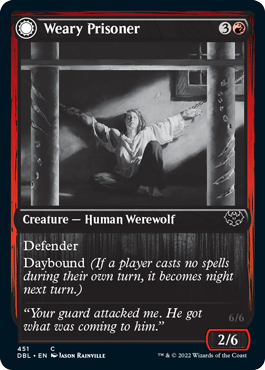 Weary Prisoner // Wrathful Jailbreaker [Innistrad: Double Feature]-1