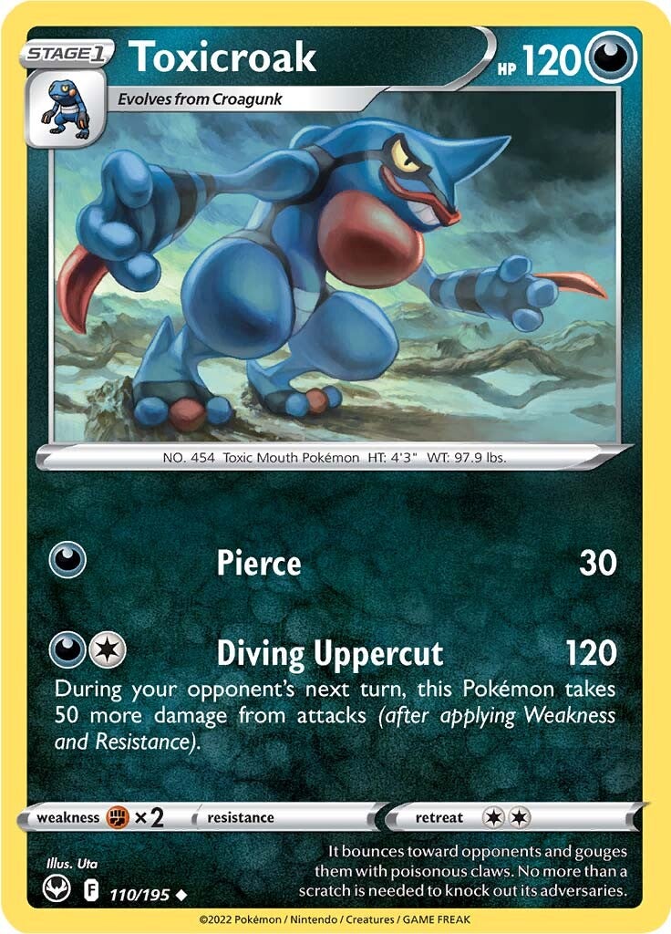 Toxicroak (110/195) [Sword & Shield: Silver Tempest]-1