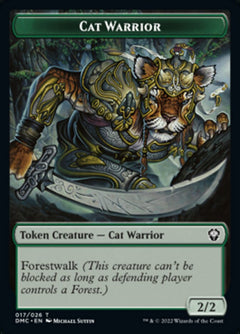 Saproling // Cat Warrior Double-Sided Token [Dominaria United Tokens]-2