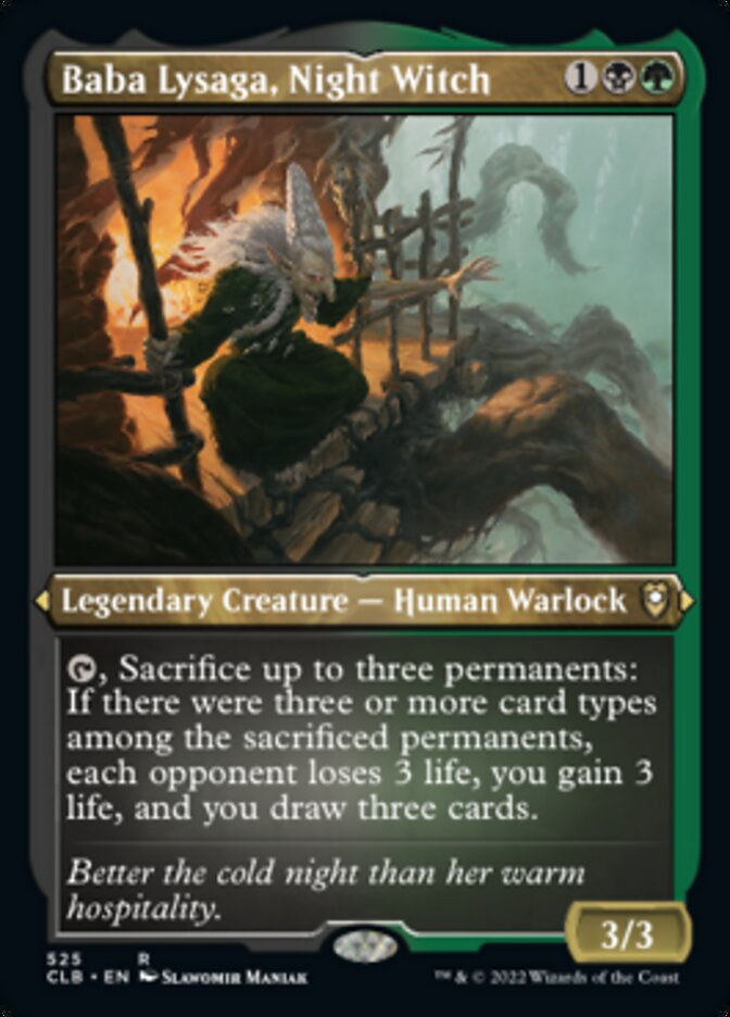 Baba Lysaga, Night Witch (Foil Etched) [Commander Legends: Battle for Baldur's Gate]-1