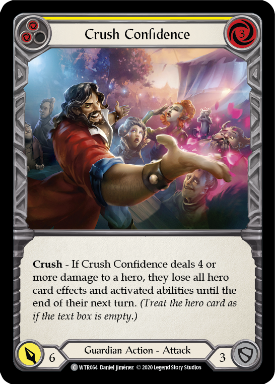 Crush Confidence (Yellow) [U-WTR064] (Welcome to Rathe Unlimited)  Unlimited Rainbow Foil-1