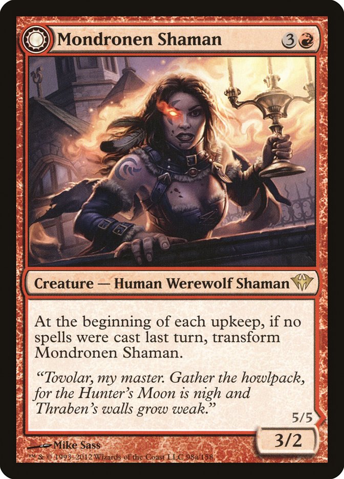 Mondronen Shaman // Tovolar's Magehunter [Dark Ascension]-1