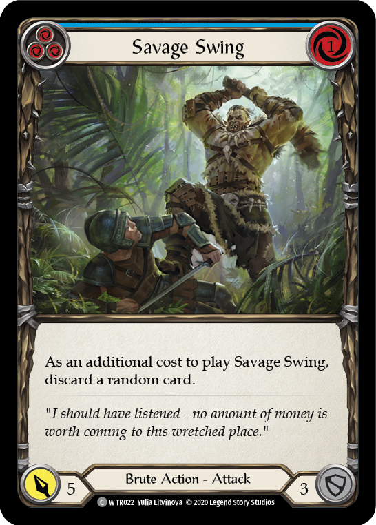 Savage Swing (Blue) [U-WTR022] (Welcome to Rathe Unlimited)  Unlimited Rainbow Foil-1