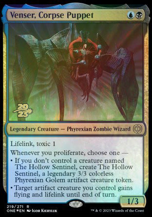 Venser, Corpse Puppet [Phyrexia: All Will Be One Prerelease Promos]-1