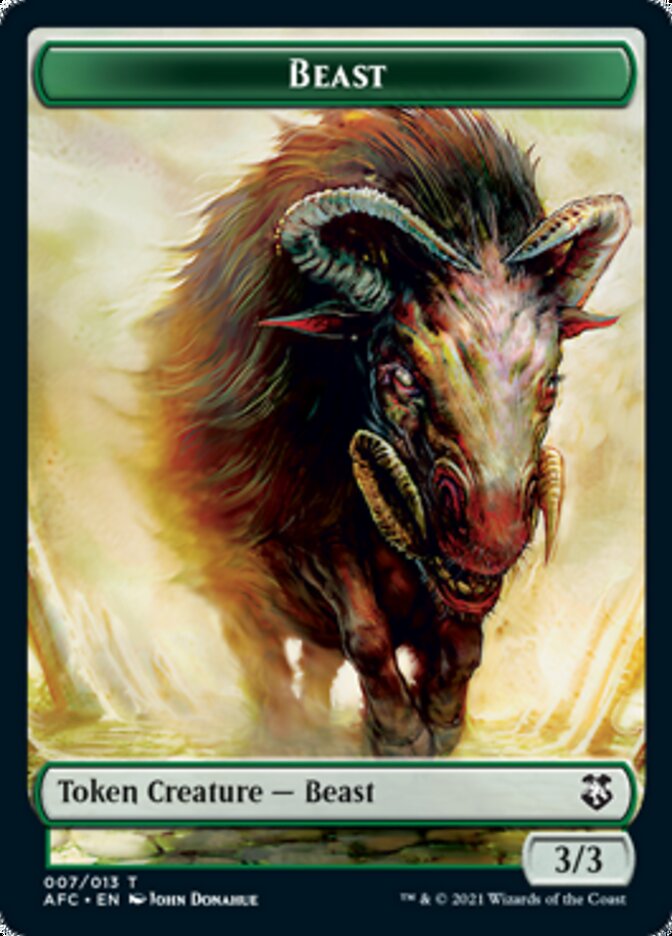 Beast // Dragon Spirit Double-Sided Token [Dungeons & Dragons: Adventures in the Forgotten Realms Commander Tokens]-1