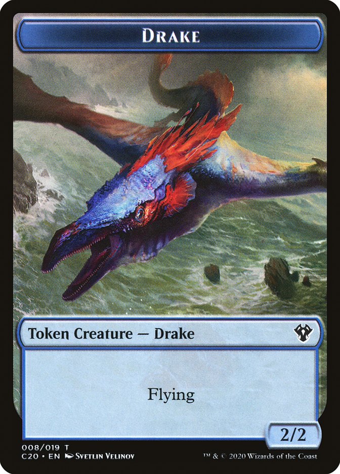 Human Soldier (005) // Drake Double-Sided Token [Commander 2020 Tokens]-2