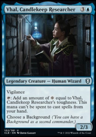 Vhal, Candlekeep Researcher [Commander Legends: Battle for Baldur's Gate]-1
