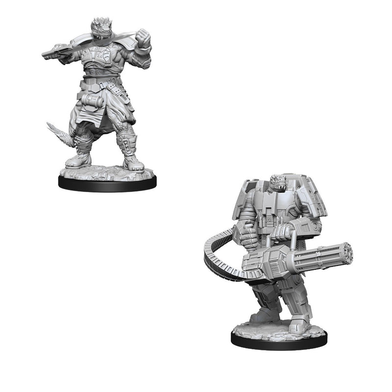 Starfinder Deep Cuts Unpainted Miniatures Vesk Soldier-1