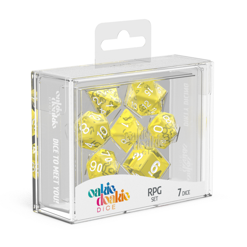 Oakie Doakie Dice RPG Set Translucent - Yellow (7)-1