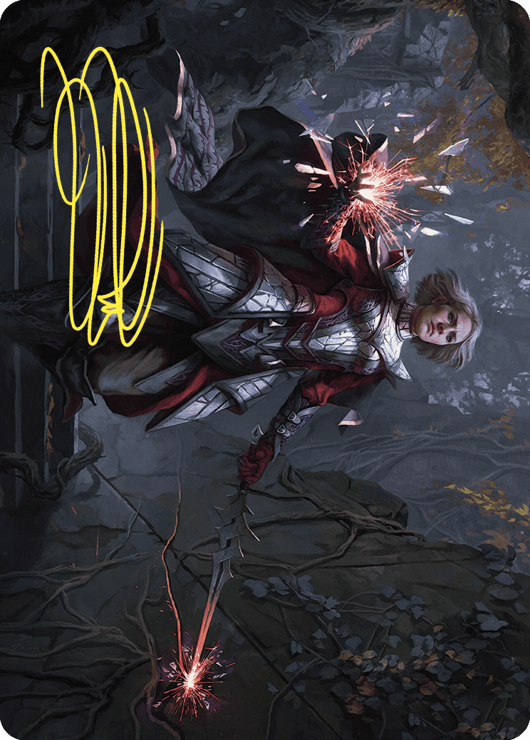 Rowan, Scion of War Art Card (31/81) (Gold-Stamped Signature) [Wilds of Eldraine Art Series]-1
