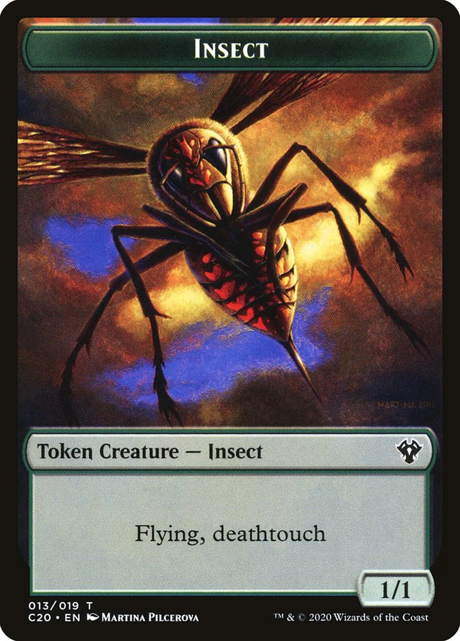 Spirit // Insect (013) Double-Sided Token [Commander 2020 Tokens]-2