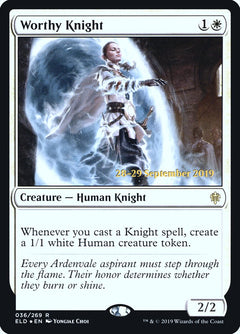 Worthy Knight [Throne of Eldraine Prerelease Promos]-1