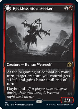 Reckless Stormseeker // Storm-Charged Slasher [Innistrad: Double Feature]-1