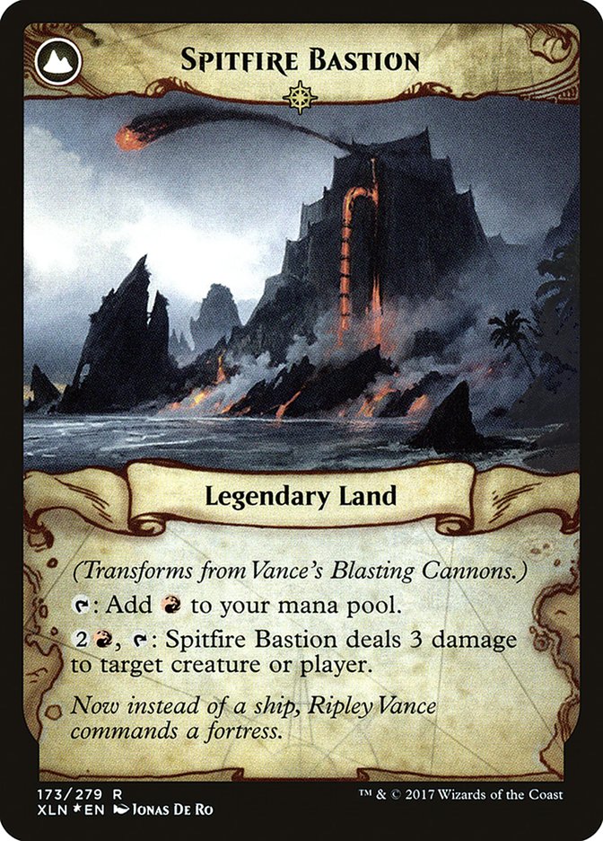 Vance's Blasting Cannons // Spitfire Bastion [Ixalan Prerelease Promos]-2