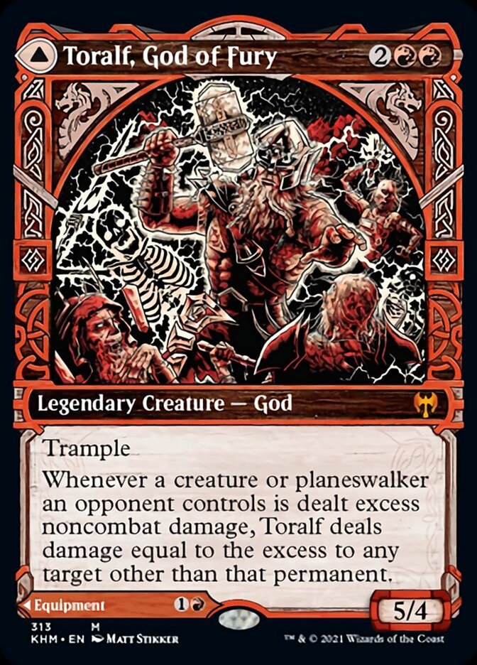 Toralf, God of Fury // Toralf's Hammer (Showcase) [Kaldheim]-1