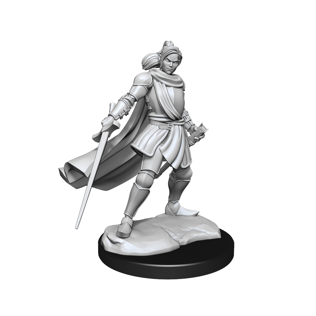 Critical Role Unpainted Miniatures Half-Elf Paladin Xhorhas Female (2)-1