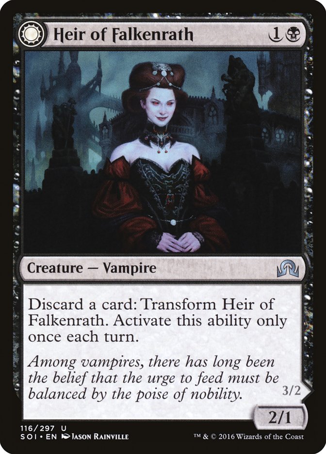 Heir of Falkenrath // Heir to the Night [Shadows over Innistrad]-1