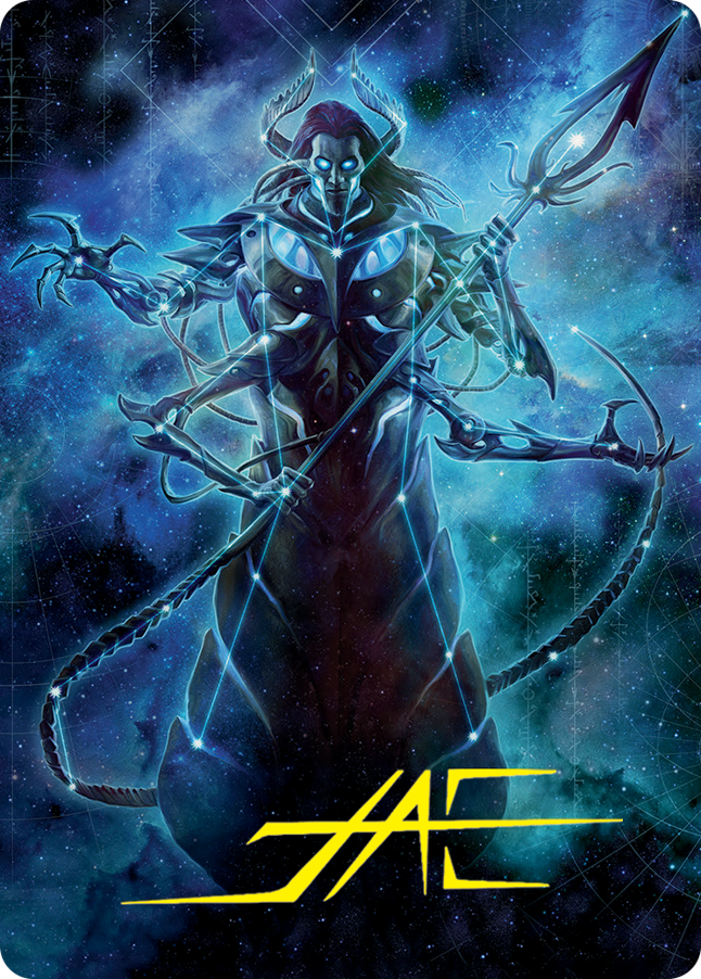 Heliod, the Warped Eclipse Art Card (Gold-Stamped Signature) [March of the Machine Art Series]-1